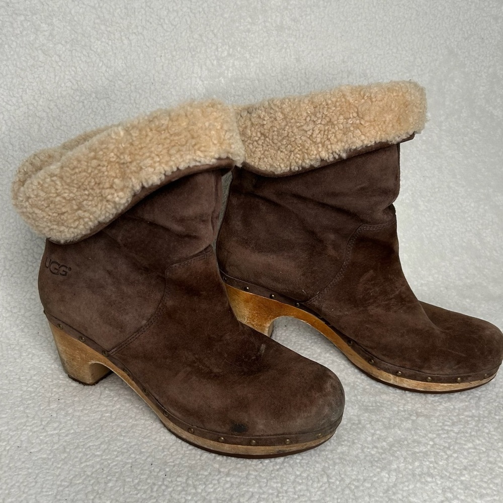 UGG Lynnea Suede Studded Clog Boots